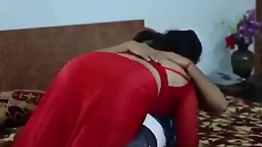 New Bhabhi Sex in Red Sharee
